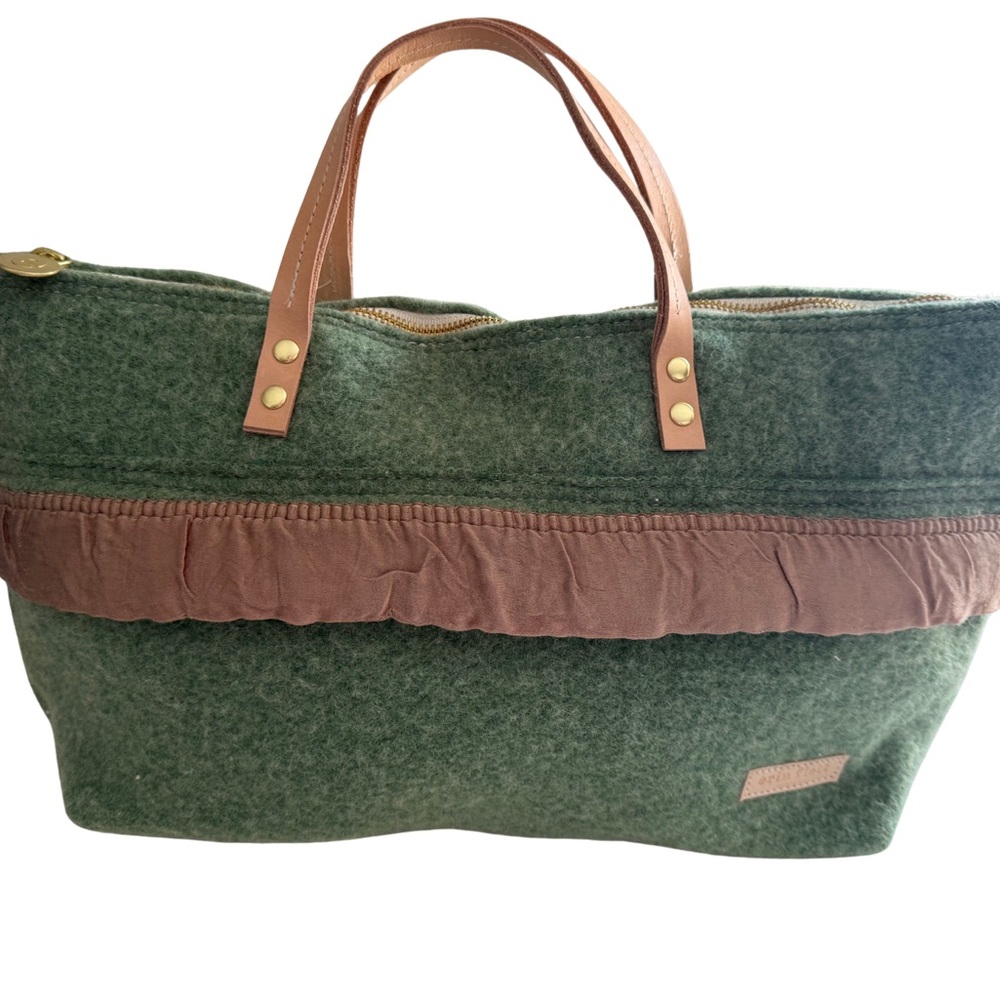 Vintage Blanket ONE OF A KIND Green Tote Bag